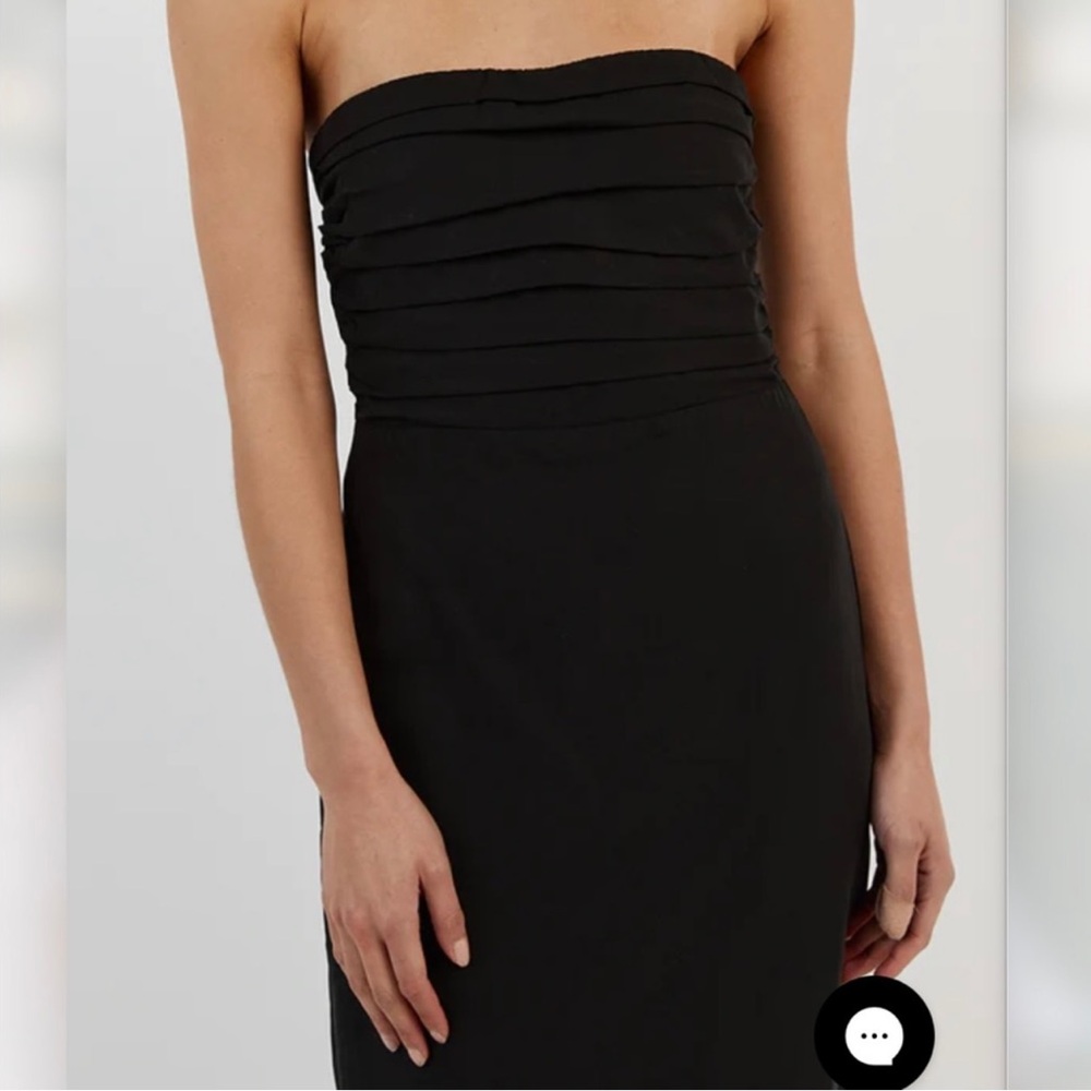 DISSH Black Strapless Ruched Bodice Maxi Dress - Picture 4 of 6